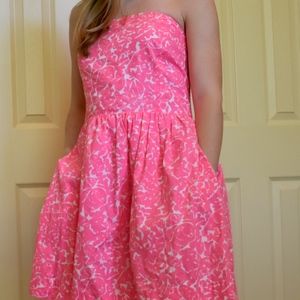 Pink Strapless Lilly Pulitzer Dress